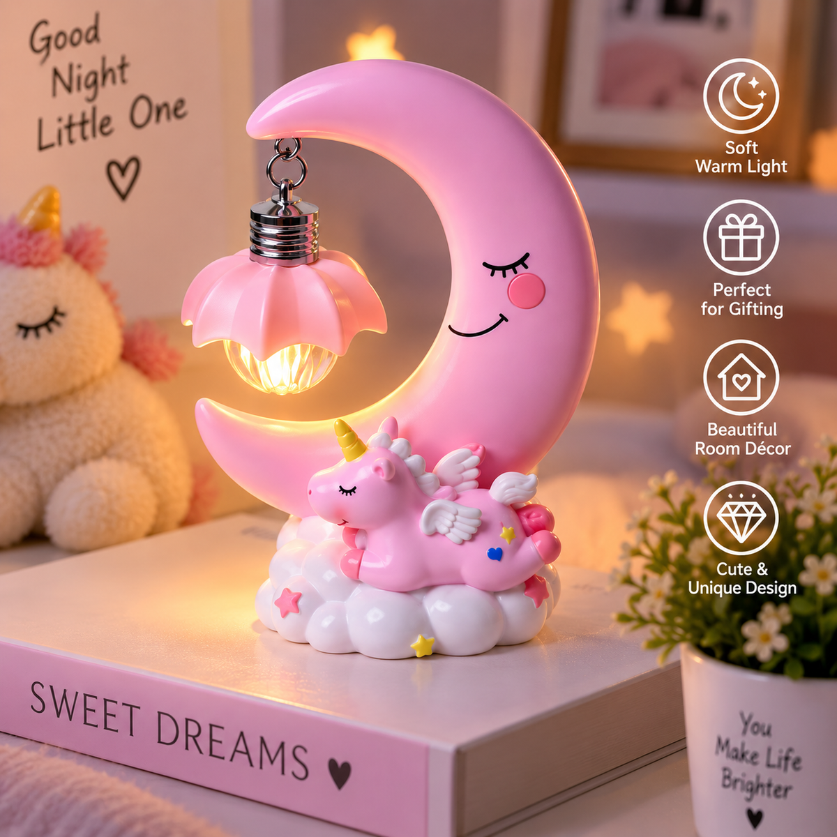 MoonGlow™ – Cute Unicorn Night Lamp
